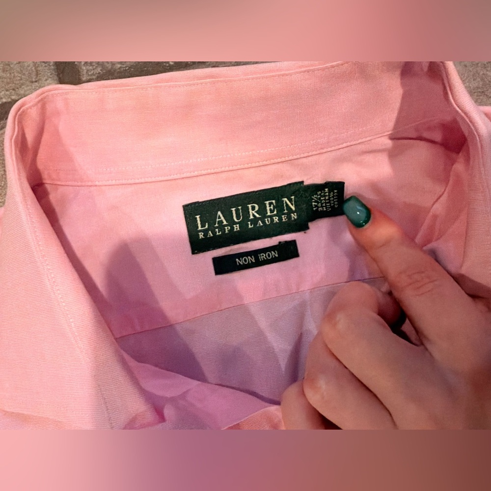 Ralph Lauren Light Pink Men's Dress Shirt - Picture 2 of 7